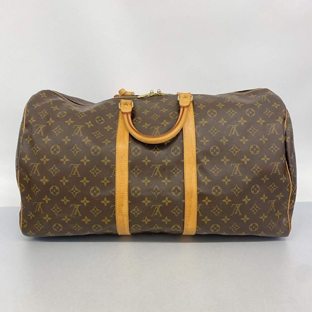 LOUIS VUITTON Authentic Brown Monogram Keepall 55 Boston Bag - Picture 10 of 10